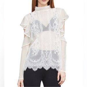 BCBGMAXAZRIA Sabien lace top